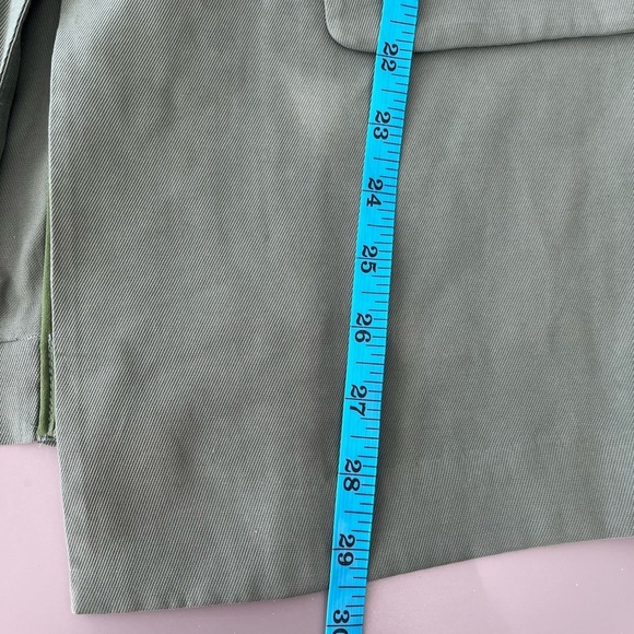 [S]OPEN EDIT One Button Rayon Soft Blazer in Green Agave - Picture 10 of 13